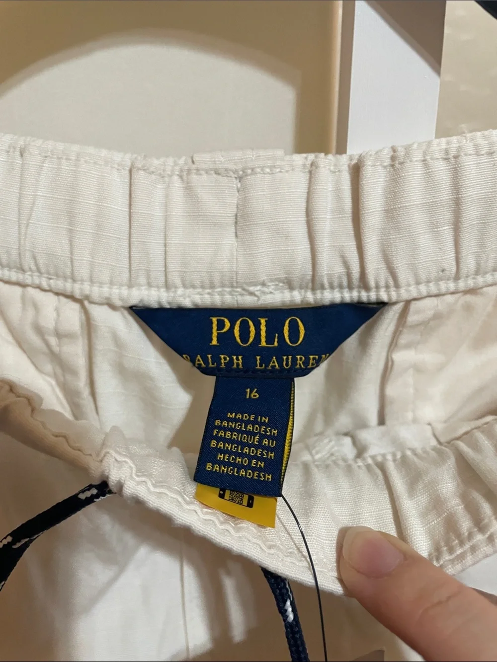 Ralph Lauren Cream Cargo Kids Shorts